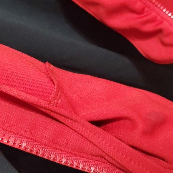 Adidas jacket men's sz medium black red white stripes Adidas logo y2k po… - Picture 15 of 16